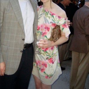 Elizabeth and JamesAsymmetrical floral party dress